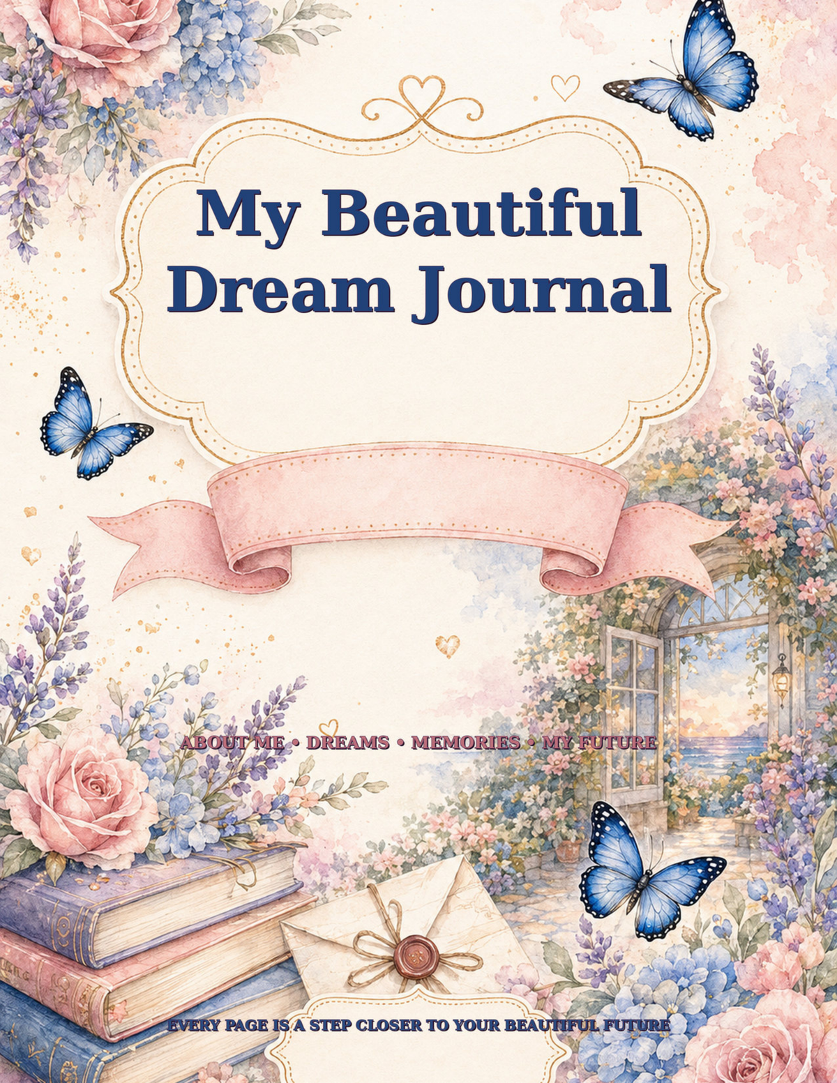 Butterfly Deluxe Dream Journal high-resolution front cover