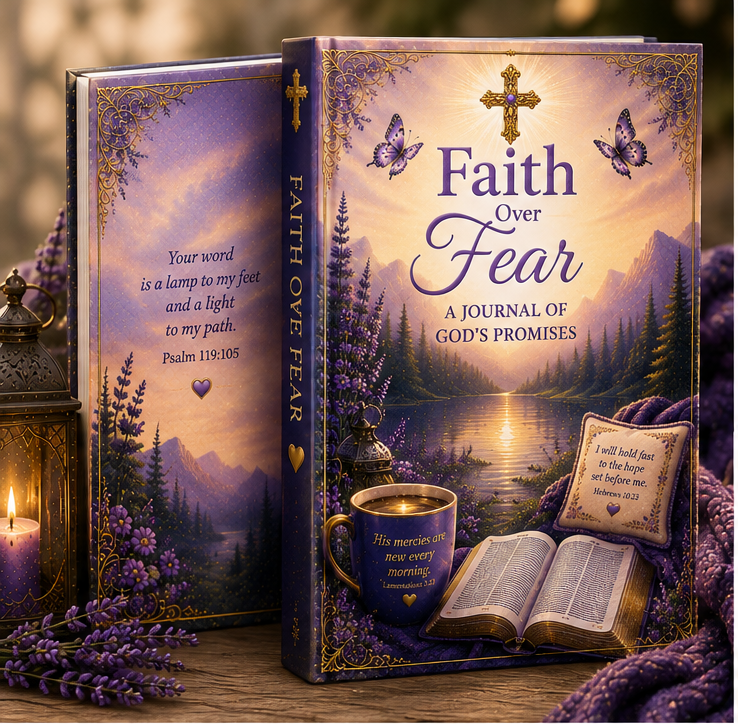 Faith Over Fear printable Christian prayer and Scripture journal