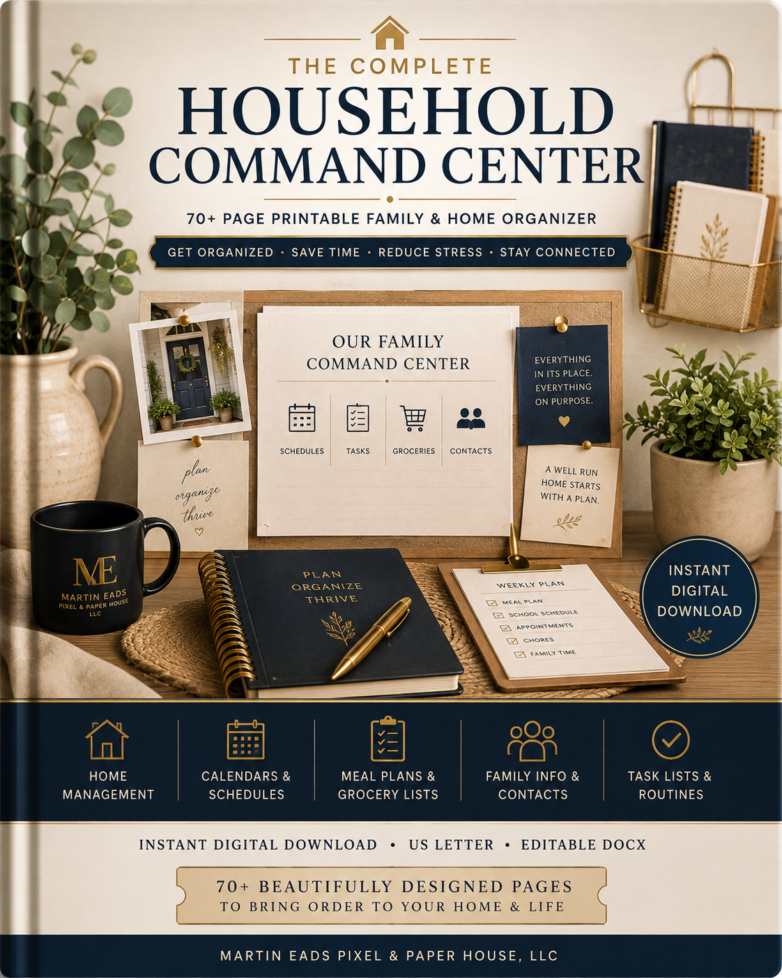 Complete Household Command Center printable planner