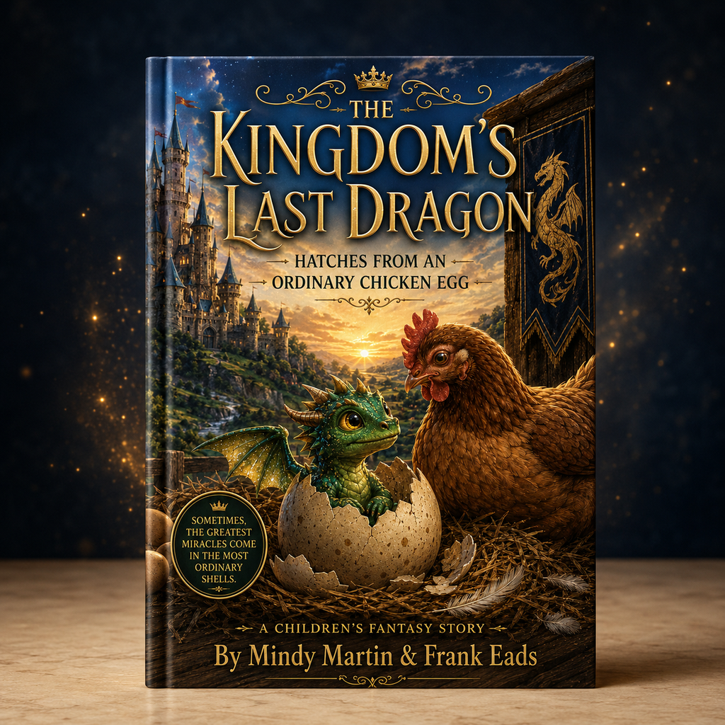 The Kingdom's Last Dragon promotional hardcover-style book mockup