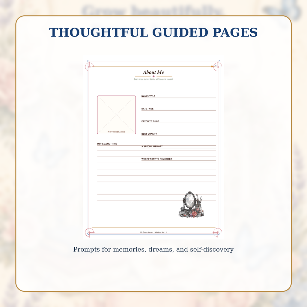 Butterfly Deluxe Dream Journal thoughtful guided pages preview