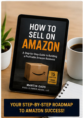 How to Sell on Amazon guide promotional mockup
