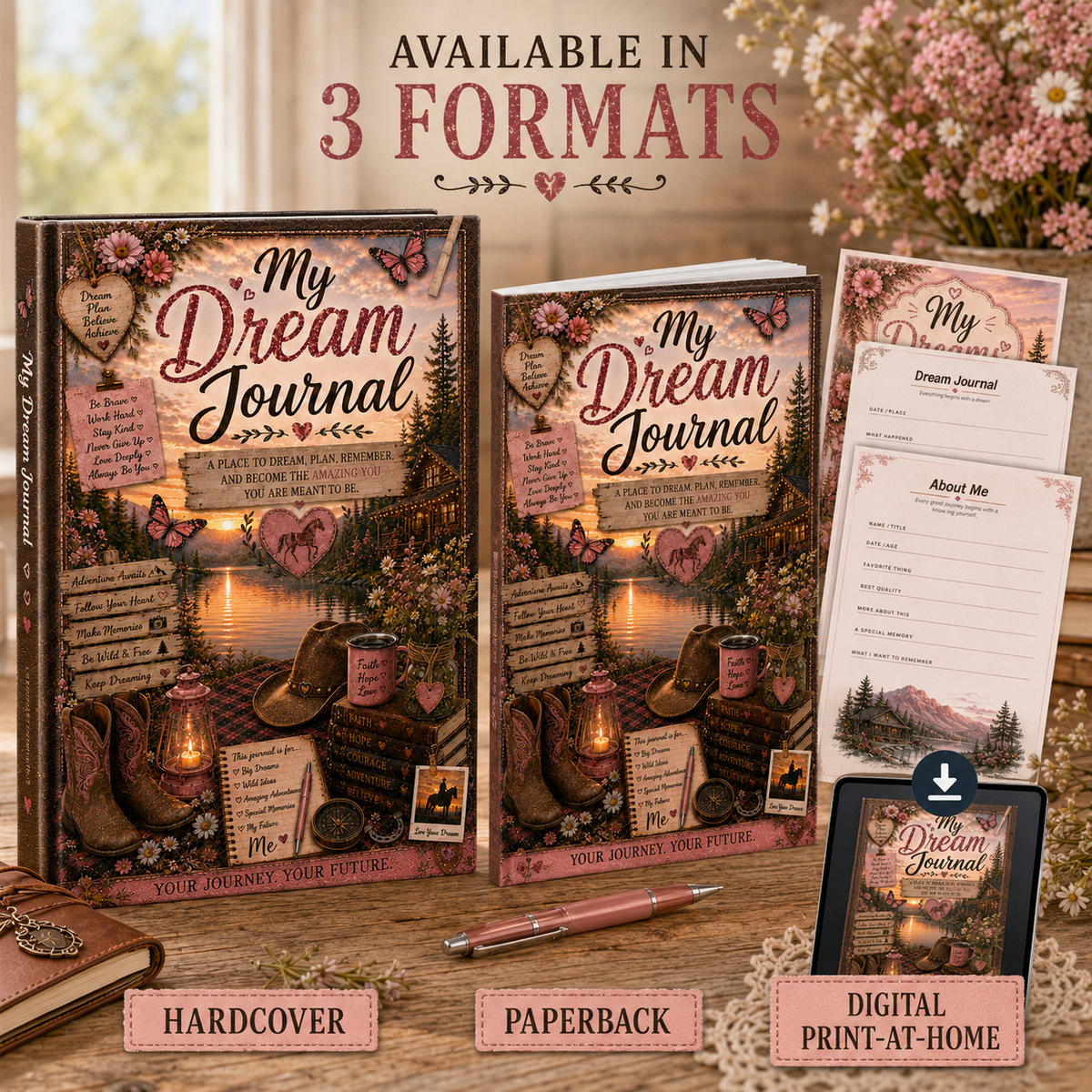 Country Girl Dream Journal hardcover edition