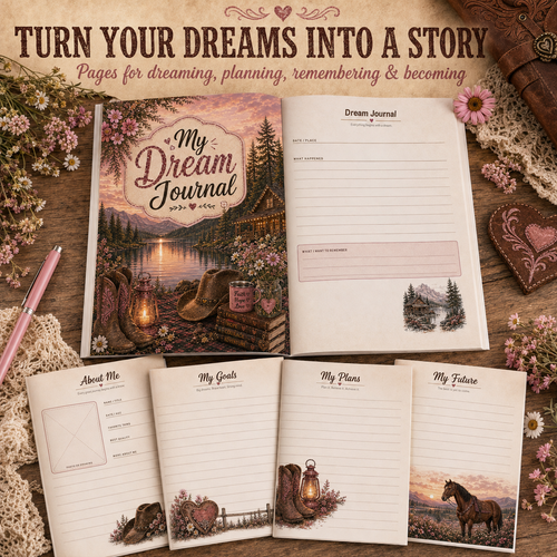 Country Girl Dream Journal printable binder promotional image