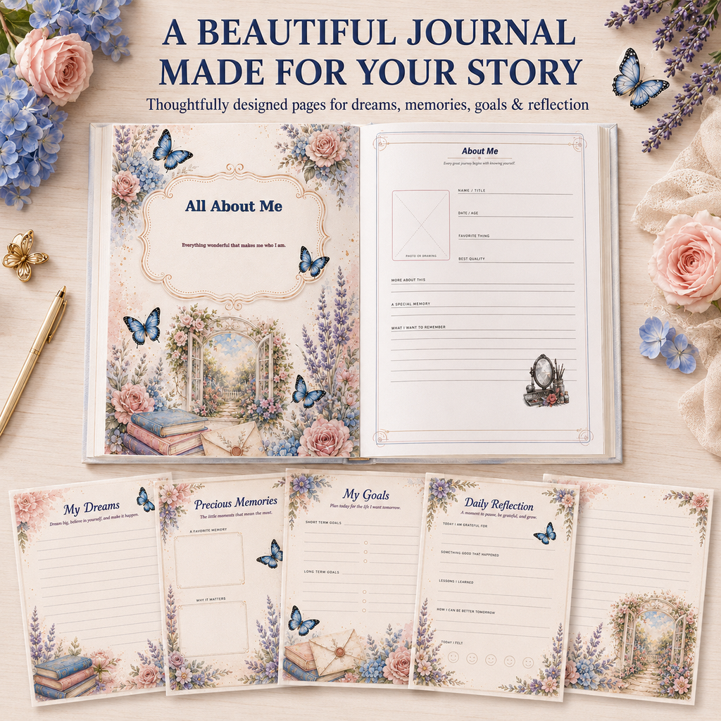 Butterfly Deluxe Dream Journal printable promotional image