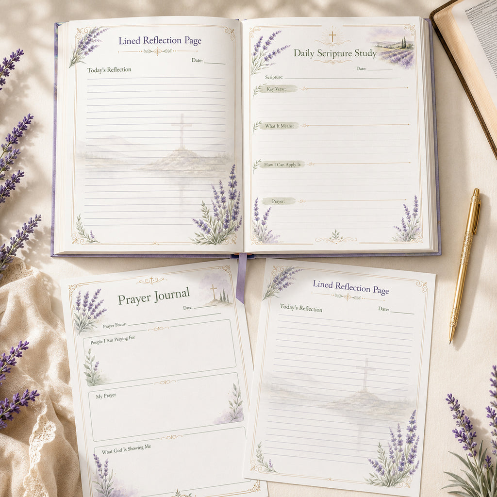 Be Still and Know | Hardcover Bible Journal interior pages