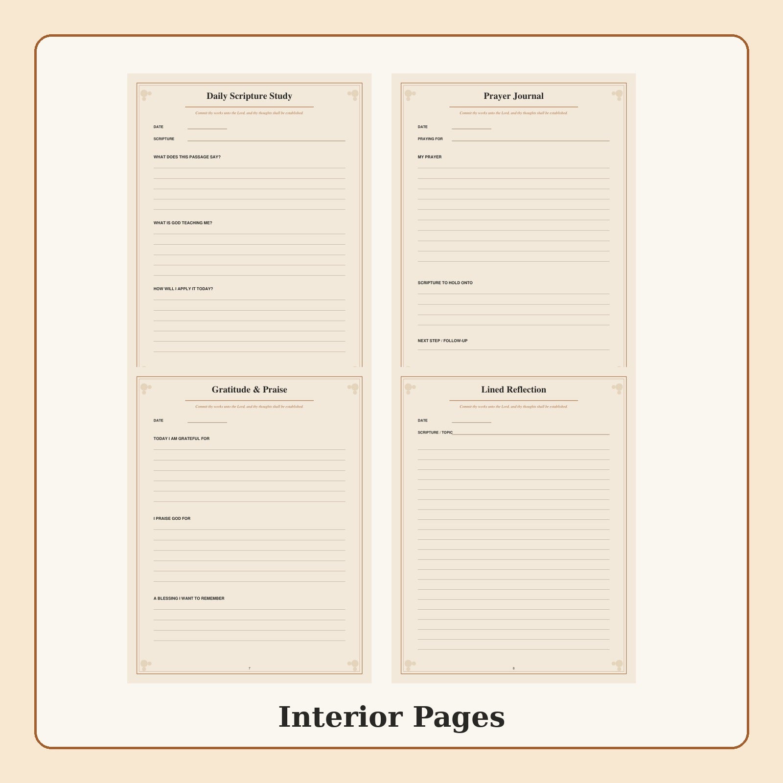 Built for His Purpose illustrated journal pages