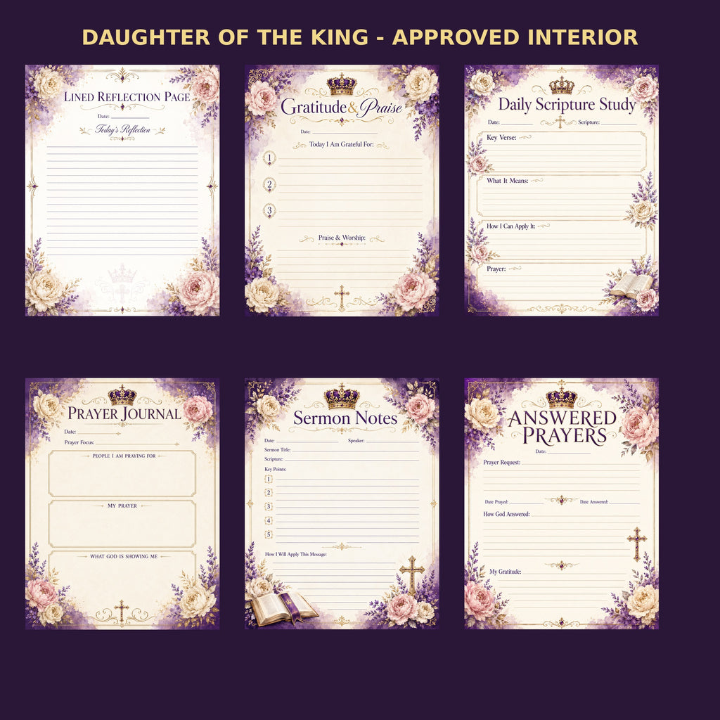Approved Daughter of the King journal interior pages