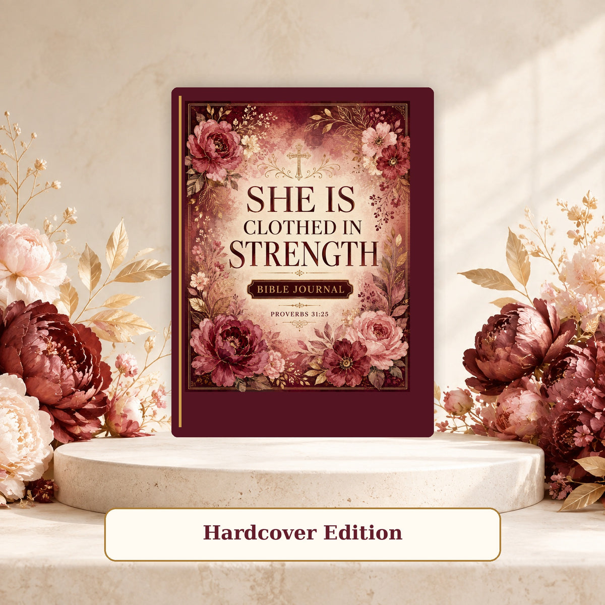 She Is Clothed in Strength hardcover Bible journal